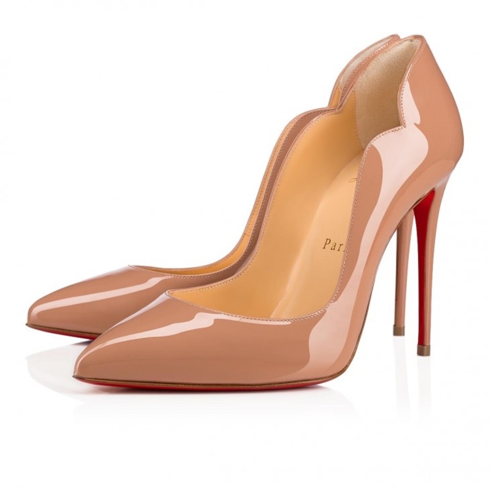 Christian Louboutin  Hotchick nude pumps